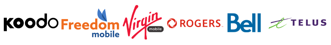 Horizontal List of Canadian Carrier Logos Horizontal List of Canadian Carrier Logos