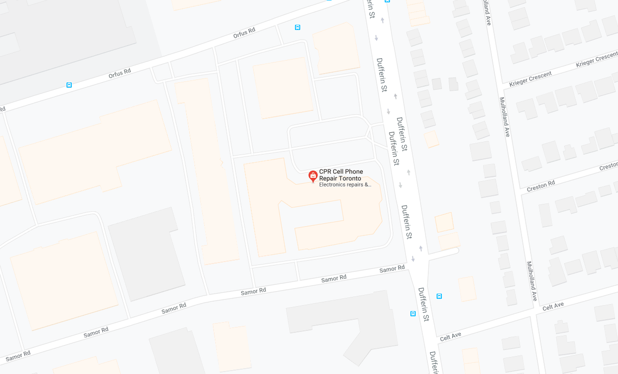 Map with location of CPR Cell Phone Repair location in Toronto Map with location of CPR Cell Phone Repair location in Toronto