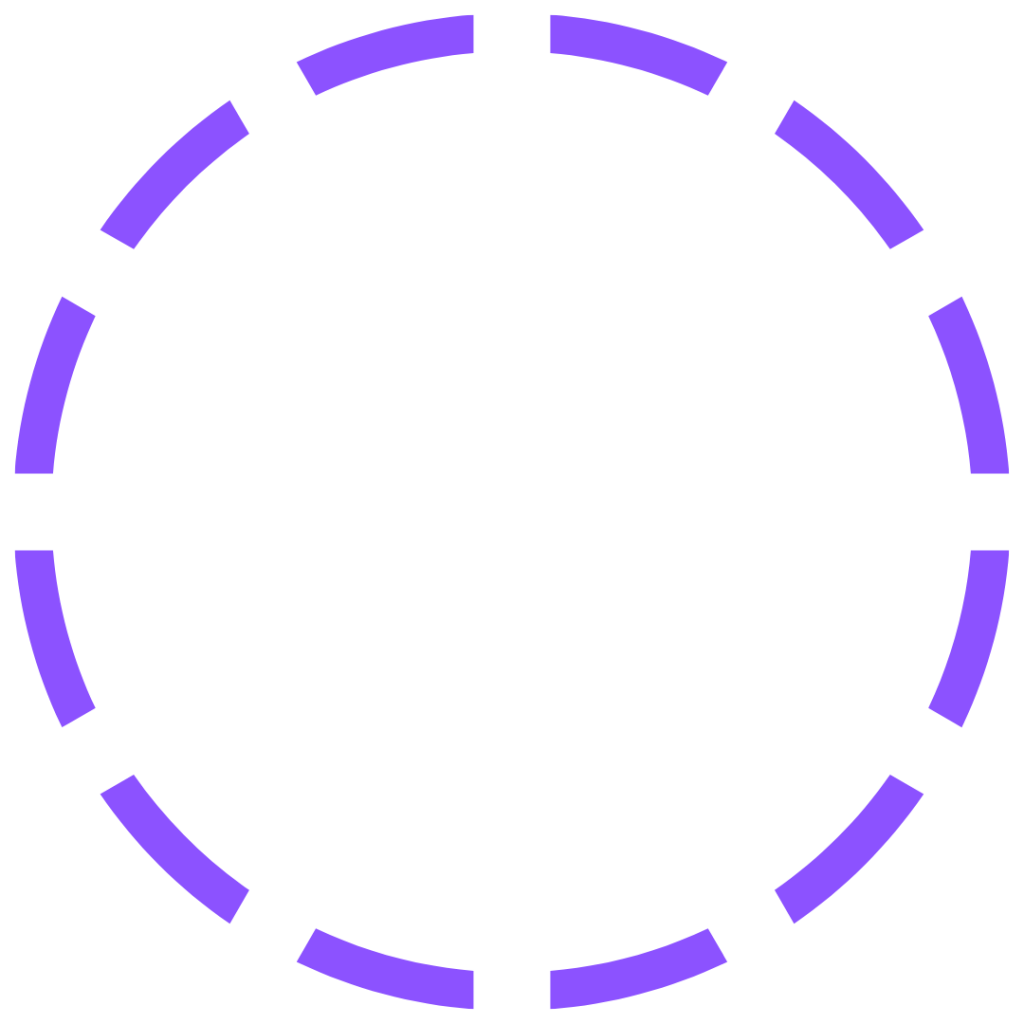 dotted line circle purple