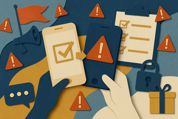 Colorful cutout of iPhone with dollar sign and iPhone 16 on screen