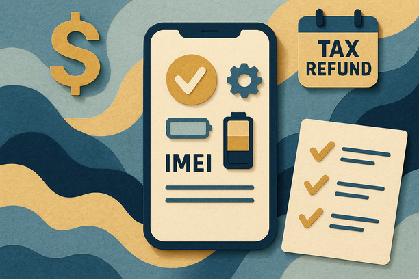 Colorful cutout of iPhone with dollar sign and iPhone 16 on screen