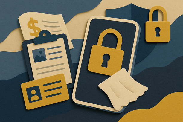 Colorful cutout of iPhone with dollar sign and iPhone 16 on screen