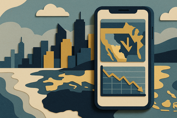 Colorful cutout of iPhone with dollar sign and iPhone 16 on screen