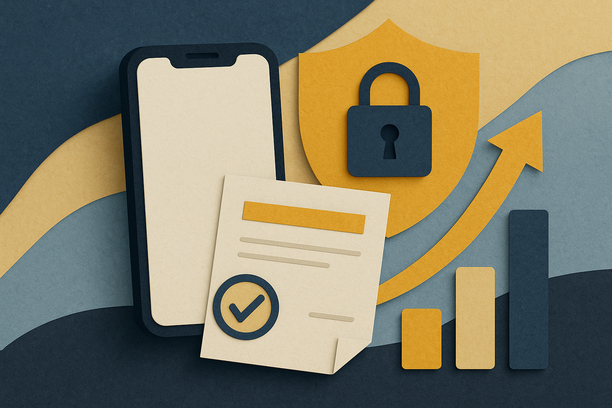 Colorful cutout of iPhone with dollar sign and iPhone 16 on screen