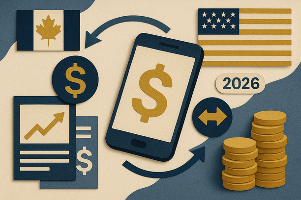 Colorful cutout of iPhone with dollar sign and iPhone 16 on screen