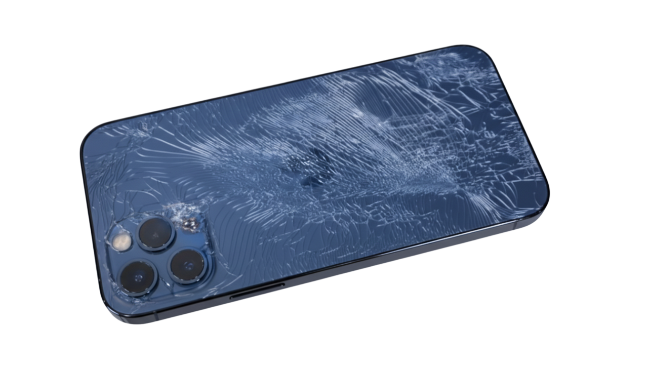Broken iPhone with shattered back glass - We buy damaged phones for cash