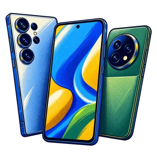 Illustration of Android phones ready to sell